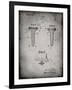 PP860-Faded Grey Golf Tee Patent Poster-Cole Borders-Framed Giclee Print