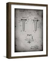 PP860-Faded Grey Golf Tee Patent Poster-Cole Borders-Framed Giclee Print