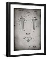 PP860-Faded Grey Golf Tee Patent Poster-Cole Borders-Framed Giclee Print