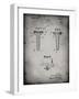 PP860-Faded Grey Golf Tee Patent Poster-Cole Borders-Framed Giclee Print