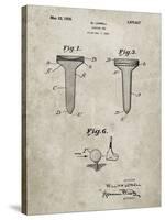 PP860-Sandstone Golf Tee Patent Poster-Cole Borders-Stretched Canvas