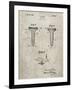 PP860-Sandstone Golf Tee Patent Poster-Cole Borders-Framed Giclee Print