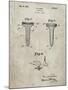 PP860-Sandstone Golf Tee Patent Poster-Cole Borders-Mounted Giclee Print