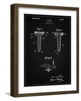 PP860-Vintage Black Golf Tee Patent Poster-Cole Borders-Framed Giclee Print