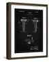 PP860-Vintage Black Golf Tee Patent Poster-Cole Borders-Framed Giclee Print