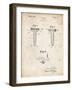 PP860-Vintage Parchment Golf Tee Patent Poster-Cole Borders-Framed Giclee Print