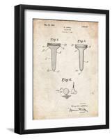 PP860-Vintage Parchment Golf Tee Patent Poster-Cole Borders-Framed Giclee Print