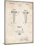 PP860-Vintage Parchment Golf Tee Patent Poster-Cole Borders-Mounted Giclee Print