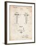 PP860-Vintage Parchment Golf Tee Patent Poster-Cole Borders-Framed Giclee Print