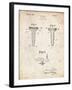 PP860-Vintage Parchment Golf Tee Patent Poster-Cole Borders-Framed Giclee Print