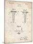 PP860-Vintage Parchment Golf Tee Patent Poster-Cole Borders-Mounted Giclee Print