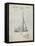 PP878-Antique Grid Parchment Herreshoff R 40' Gamecock Racing Sailboat Patent Poster-Cole Borders-Framed Stretched Canvas