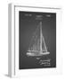 PP878-Black Grid Herreshoff R 40' Gamecock Racing Sailboat Patent Poster-Cole Borders-Framed Giclee Print