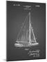 PP878-Black Grid Herreshoff R 40' Gamecock Racing Sailboat Patent Poster-Cole Borders-Mounted Giclee Print
