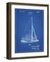 PP878-Blueprint Herreshoff R 40' Gamecock Racing Sailboat Patent Poster-Cole Borders-Framed Giclee Print