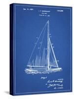 PP878-Blueprint Herreshoff R 40' Gamecock Racing Sailboat Patent Poster-Cole Borders-Stretched Canvas