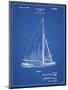 PP878-Blueprint Herreshoff R 40' Gamecock Racing Sailboat Patent Poster-Cole Borders-Mounted Giclee Print