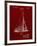 PP878-Burgundy Herreshoff R 40' Gamecock Racing Sailboat Patent Poster-Cole Borders-Framed Giclee Print