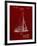 PP878-Burgundy Herreshoff R 40' Gamecock Racing Sailboat Patent Poster-Cole Borders-Framed Giclee Print