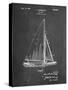 PP878-Chalkboard Herreshoff R 40' Gamecock Racing Sailboat Patent Poster-Cole Borders-Stretched Canvas