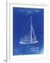 PP878-Faded Blueprint Herreshoff R 40' Gamecock Racing Sailboat Patent Poster-Cole Borders-Framed Giclee Print