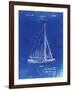 PP878-Faded Blueprint Herreshoff R 40' Gamecock Racing Sailboat Patent Poster-Cole Borders-Framed Giclee Print