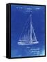 PP878-Faded Blueprint Herreshoff R 40' Gamecock Racing Sailboat Patent Poster-Cole Borders-Framed Stretched Canvas