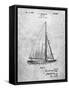 PP878-Slate Herreshoff R 40' Gamecock Racing Sailboat Patent Poster-Cole Borders-Framed Stretched Canvas