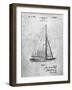 PP878-Slate Herreshoff R 40' Gamecock Racing Sailboat Patent Poster-Cole Borders-Framed Giclee Print