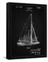 PP878-Vintage Black Herreshoff R 40' Gamecock Racing Sailboat Patent Poster-Cole Borders-Framed Stretched Canvas