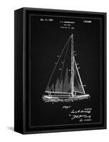 PP878-Vintage Black Herreshoff R 40' Gamecock Racing Sailboat Patent Poster-Cole Borders-Framed Stretched Canvas