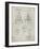 PP880-Antique Grid Parchment Hole Saw Patent Poster-Cole Borders-Framed Giclee Print