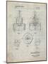 PP880-Antique Grid Parchment Hole Saw Patent Poster-Cole Borders-Mounted Giclee Print