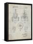 PP880-Antique Grid Parchment Hole Saw Patent Poster-Cole Borders-Framed Stretched Canvas