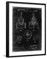 PP880-Black Grunge Hole Saw Patent Poster-Cole Borders-Framed Giclee Print