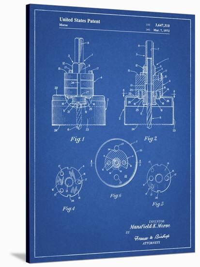 PP880-Blueprint Hole Saw Patent Poster-Cole Borders-Stretched Canvas