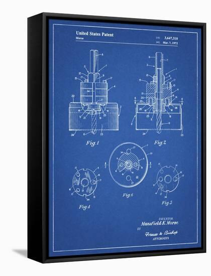 PP880-Blueprint Hole Saw Patent Poster-Cole Borders-Framed Stretched Canvas