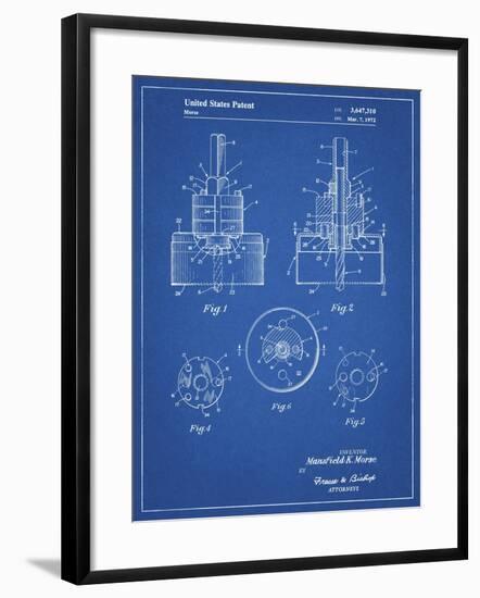 PP880-Blueprint Hole Saw Patent Poster-Cole Borders-Framed Giclee Print