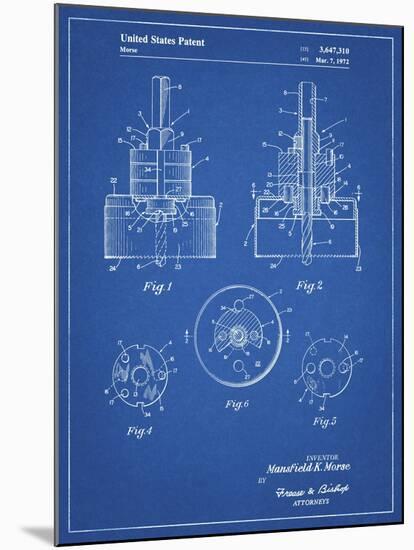 PP880-Blueprint Hole Saw Patent Poster-Cole Borders-Mounted Giclee Print