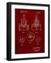 PP880-Burgundy Hole Saw Patent Poster-Cole Borders-Framed Giclee Print