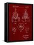 PP880-Burgundy Hole Saw Patent Poster-Cole Borders-Framed Stretched Canvas