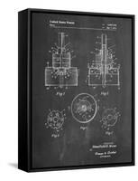 PP880-Chalkboard Hole Saw Patent Poster-Cole Borders-Framed Stretched Canvas