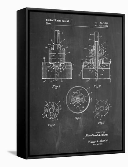 PP880-Chalkboard Hole Saw Patent Poster-Cole Borders-Framed Stretched Canvas