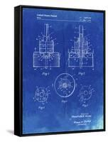 PP880-Faded Blueprint Hole Saw Patent Poster-Cole Borders-Framed Stretched Canvas