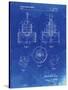 PP880-Faded Blueprint Hole Saw Patent Poster-Cole Borders-Stretched Canvas