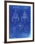 PP880-Faded Blueprint Hole Saw Patent Poster-Cole Borders-Framed Giclee Print