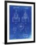 PP880-Faded Blueprint Hole Saw Patent Poster-Cole Borders-Framed Giclee Print