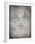 PP880-Faded Grey Hole Saw Patent Poster-Cole Borders-Framed Giclee Print