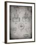 PP880-Faded Grey Hole Saw Patent Poster-Cole Borders-Framed Giclee Print