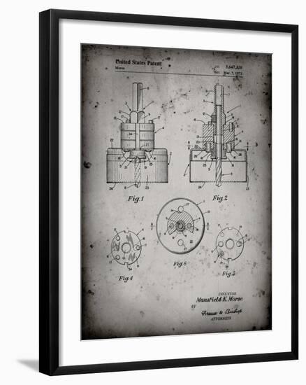 PP880-Faded Grey Hole Saw Patent Poster-Cole Borders-Framed Giclee Print